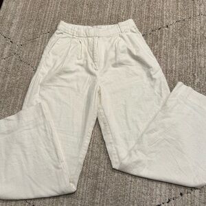 Abercrombie and Fitch White Linen Pants size Small